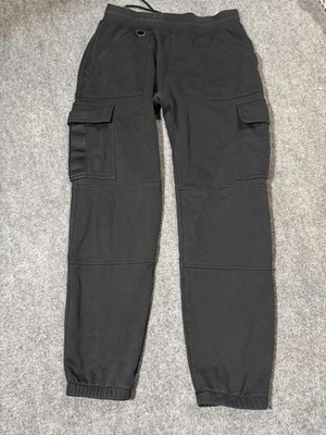 Alo Yoga Jogger Pants Mens Large Black Cargo Elastic Waist Zip
