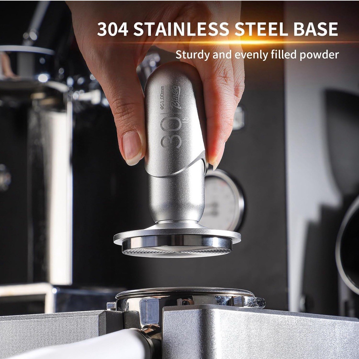 Espresso 51 mm Premium Barista Coffee Tamper w/ Constant 30lb Calibrated Tamper