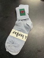 Vintage Bonjour Sport Club Women’s Crew Socks Light Blue USA Made NWT