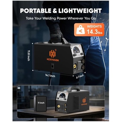 110V/220V Dual Voltage Welder, 4-in-1 Gas/Flux Core/Lift TIG