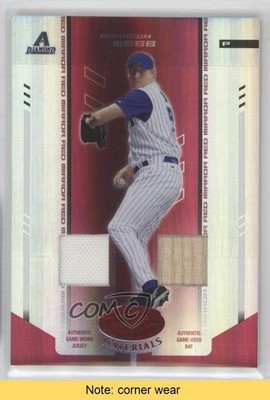 2004 Leaf Certified Materials Red Mirror Combo Relics /250 Brandon Webb READ 0af