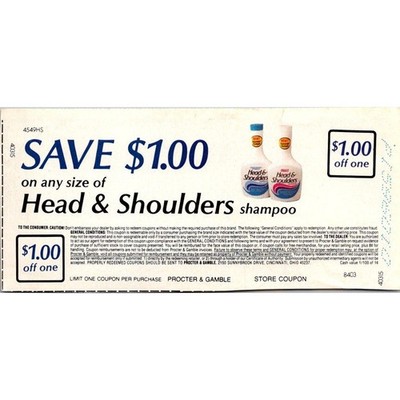 Procter & Gamble Head & Shoulders Shampoo 1980s Coupon SAI1-H2