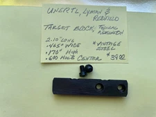 Unertl, Lyman & Redfield Type Target Block  Typical Remington