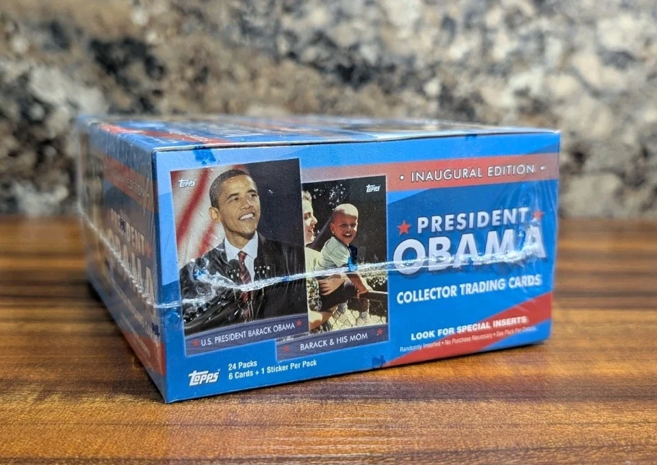 Tarjetas coleccionables Topps Obama President 2008 edición inaugural Caja Pack 24 Sellada Foto 3 de 4