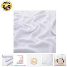 Lightweight White Chiffon Fabric - Sheer 60" for Wedding Decor Dressmaking