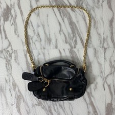 Dolce&Gabbana Chain Shoulder Bag Cowhide Black Gold Limited Edition A popular pr