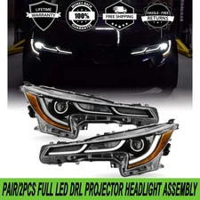 PAIR/2PCS Full LED DRL Headlights W/ Bulbs For Corolla SE Hatchback 4-Door 2019