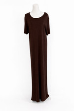 Talbots Brown Maxi Dress Women's XL Resort Vacation Cruise Minimalist