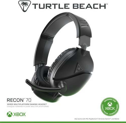 Turtle Beach Wired Gaming Headset Recon 70 Black Officially