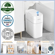 Automatic Motion Sensor Bathroom Trash Can 3 Gal Touchless Slim Waterproof Waste