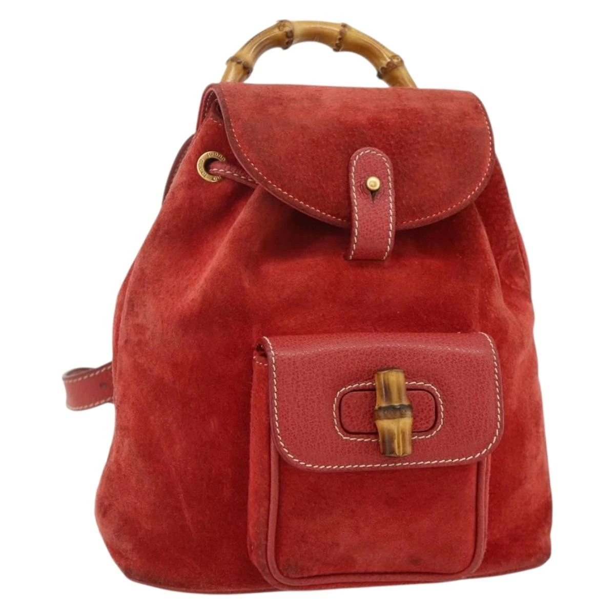 GUCCI レッド スエード バックパック Gucci Bamboo Backpack Red Bags & Handbags for Women for sale | eBay