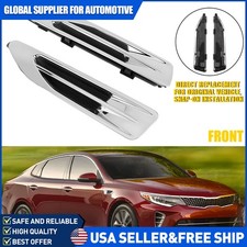 2x Left Right Side Fender Vent Garnish Grille Chrome For 2016-2018 Kia Optima