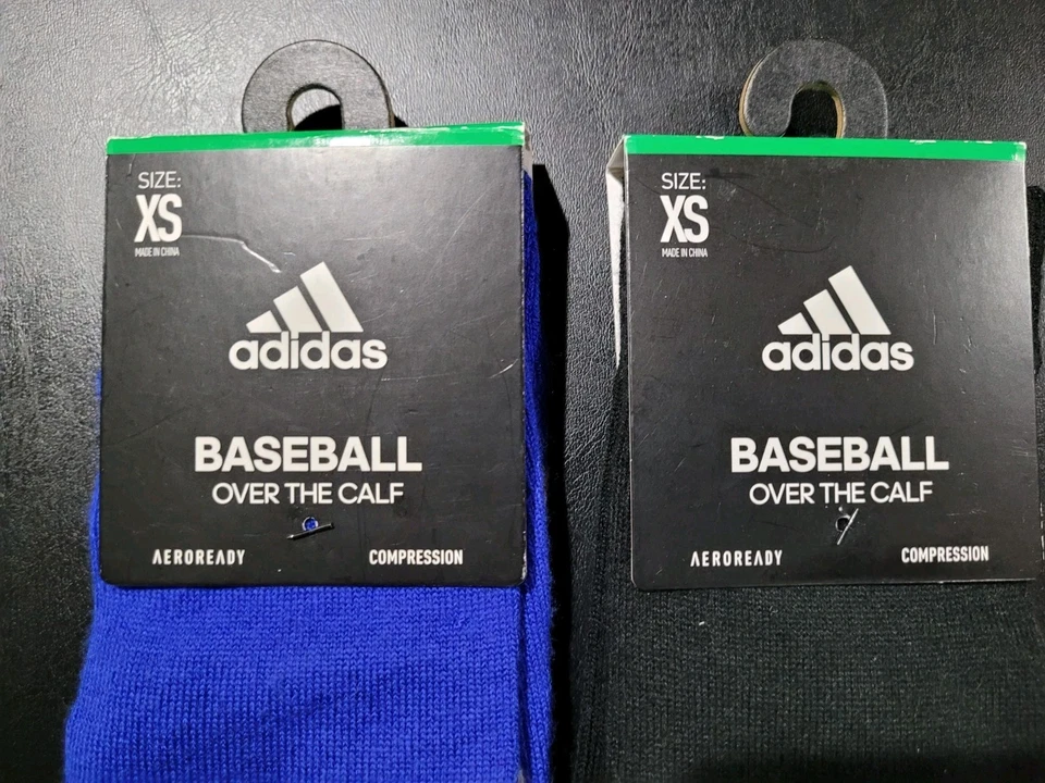 Adidas Icon OTC Calcetines de Béisbol/Softbol Negro y Azul Zapato Juvenil Talla 9C-1Y (XS) Foto 3 de 4