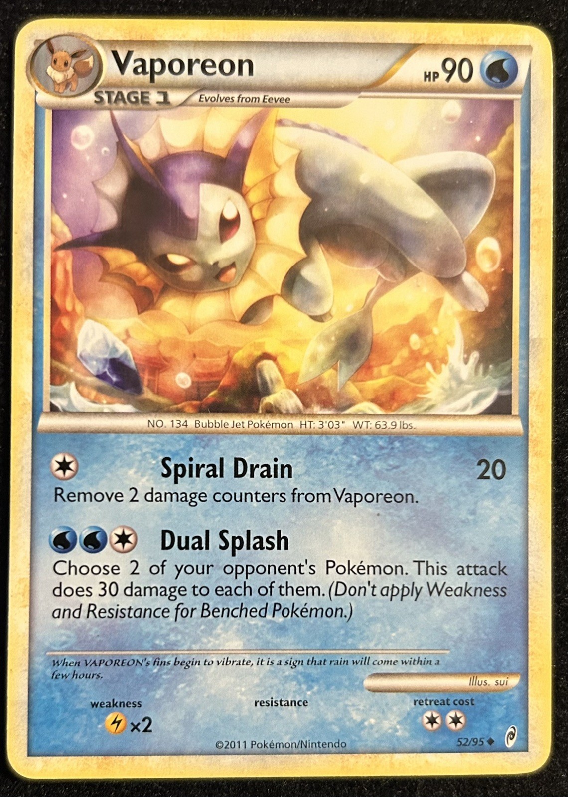 LP - Vaporeon 52/95 Non Holo - Call of Legends - Pokémon TCG
