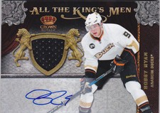 11-12 Crown Royale Bobby Ryan /100 Auto Jersey All The King's Men Ducks 2011