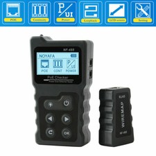 LCD Network Cable Wire Tester PoE Checker Inline PoE Voltage and Current Tester