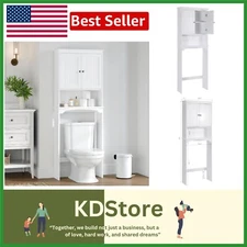 Elegant Over The Toilet Storage Cabinet - Adjustable, Stylish Bathroom Organizer