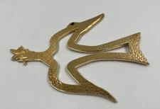 Dove of Peace Pewter Holiday Ornament Kirk Stieff Mount Vernon 1990s Decor