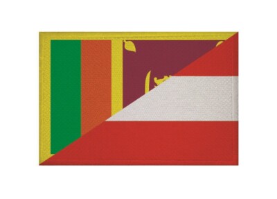 U24 Aufnäher „Sri Lanka“ – Bestickt, Ca. 8x5 Cm – Zum Aufnähen Oder Aufbügeln Auf Jacken & Rucksäcke