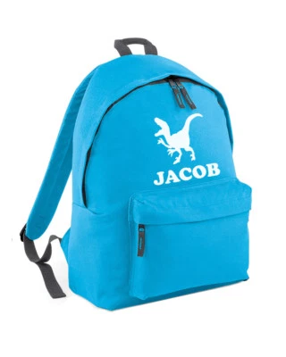 NOT SPECIFIED Personalisierter Dinosaurier Rucksack Schultasche für Jungen mit Kindernamen bedruckt L288