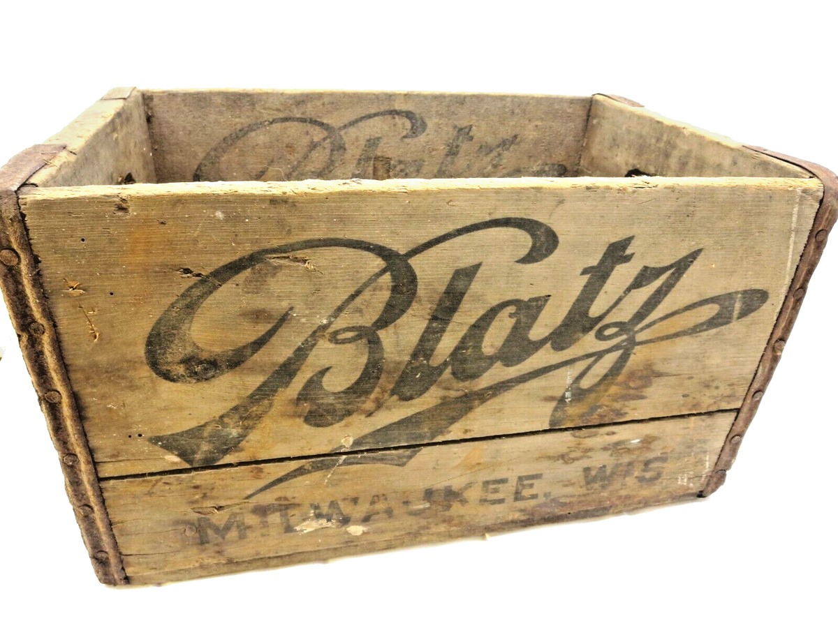 Antique 1933 Prohibition Era Wood Blatz Beer Crate/box, Brewers