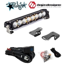 Baja Designs Hood Mount S8 Clear Spot Light Bar Kit For 20-24 Polaris RZR Pro