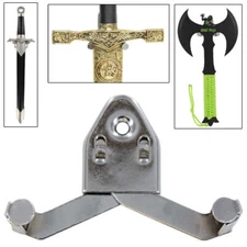 Premium Metal Vertical Sword Wall Mount Rack Hanger Display Hook Universal