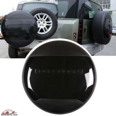 Rear Spare Tyre Tire Wheel Cover Black Fit for LR Defender 130 2023 2024