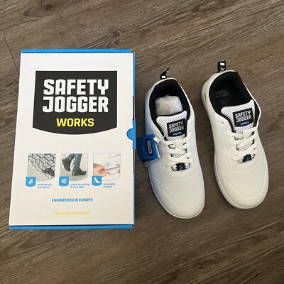 NEW Safety Jogger Works Elis White Sneakers Men s 6.5 Women s 8 Shoes
