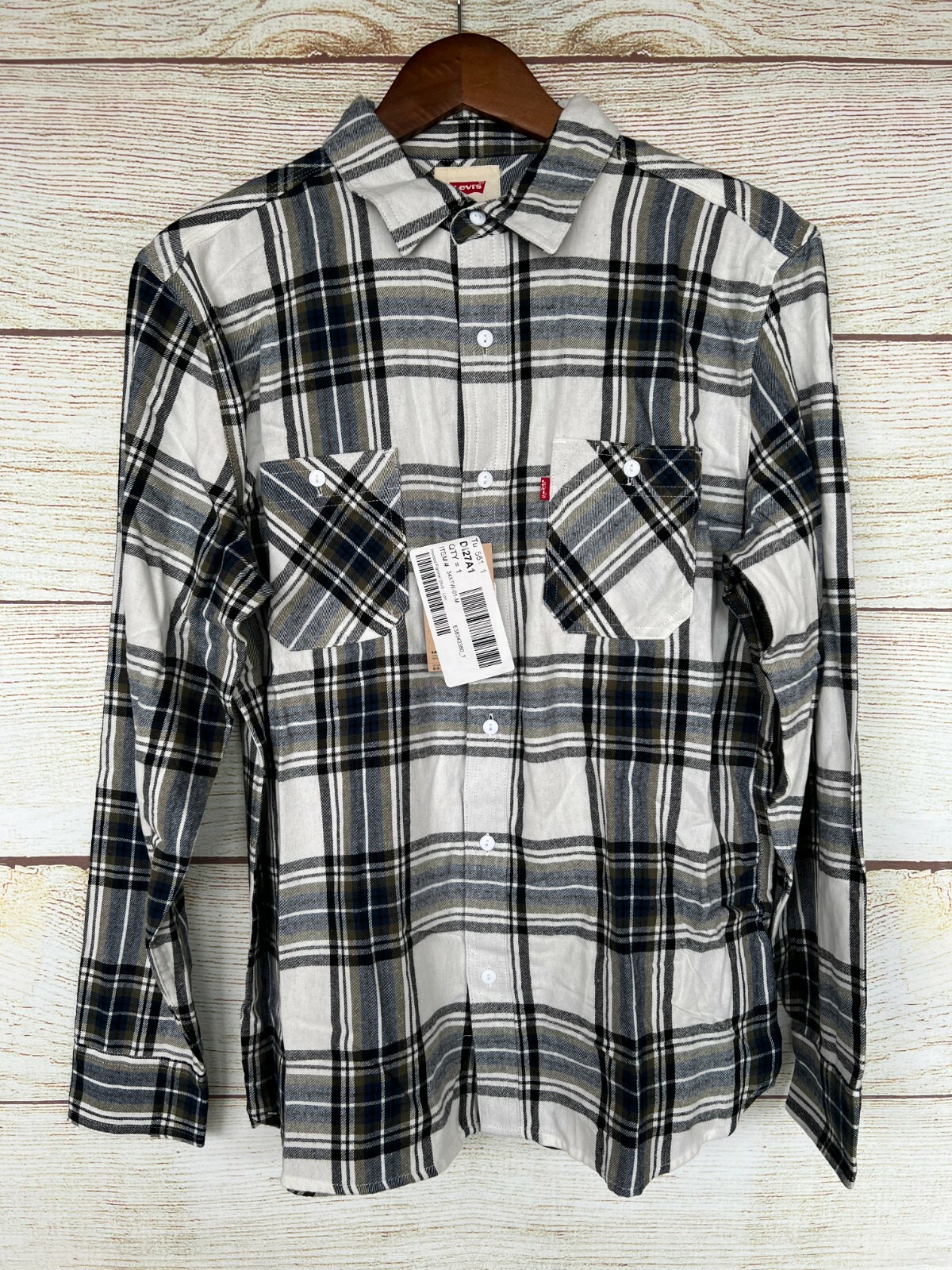 Levi's Button Shirt Mens Size Medium Inwood Flannel Shirt Long Sleeve Shirt New