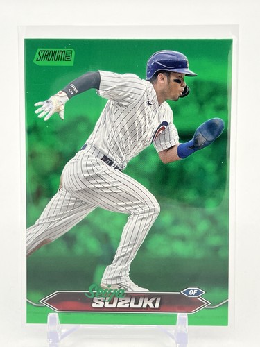 2024 Topps Stadium Club Seiya Suzuki #6 Green Foil 80/199 Chicago Cubs