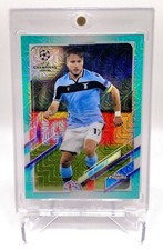 2020-21 Ciro Immobile Topps Chrome Japan Aqua Mojo Refractor Lazio Card 60/199