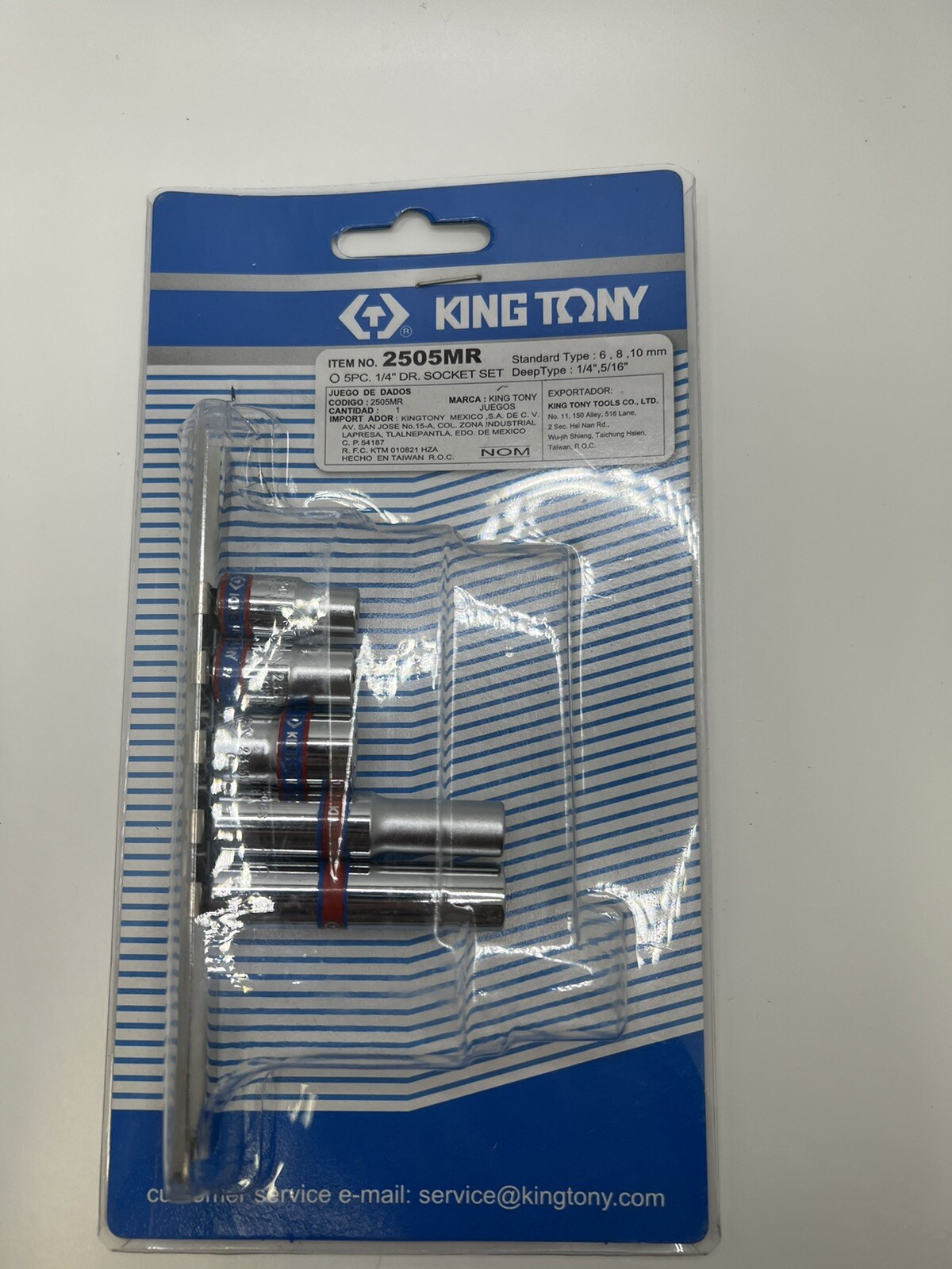 KING TONY 1/4” Socket Set 5 Piece 2505MR