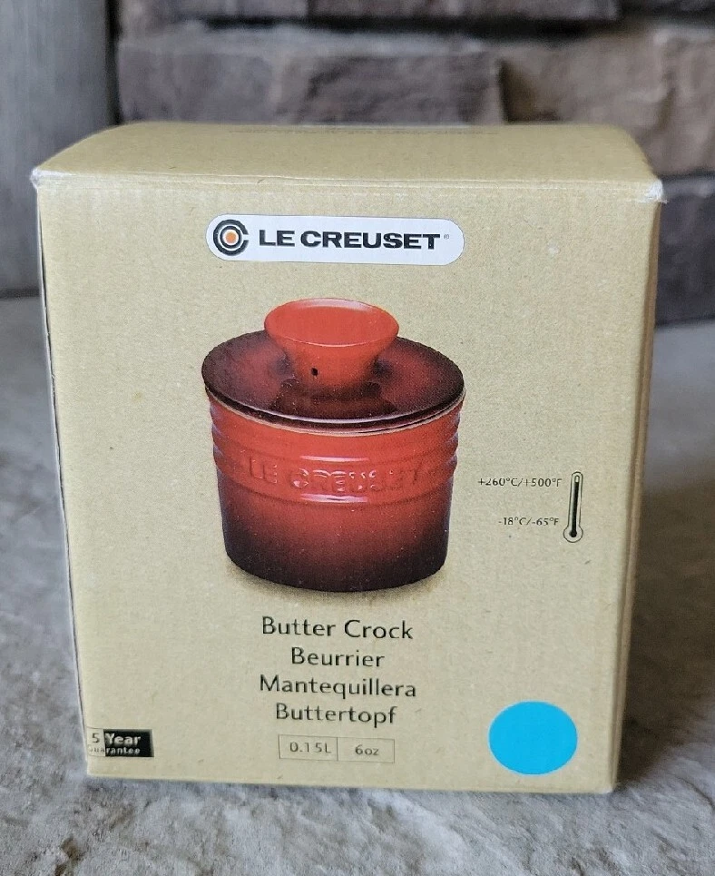 Le Creuset Butter Bell Blue Stoneware Crock