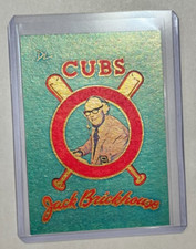 Jack Brickhouse Gold Plated Limited Artist Signed Chicago Cubs Trading Card 1/1
