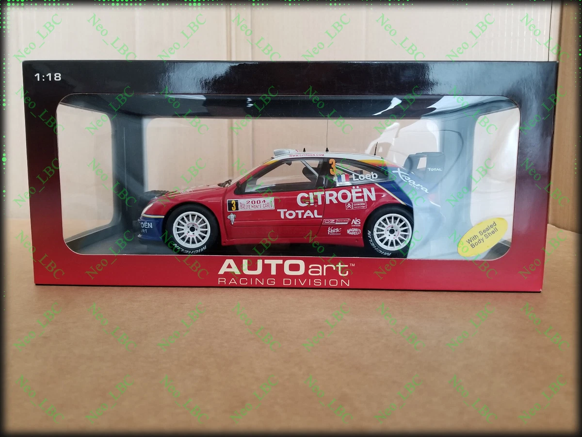Miniature Autoart 1/18 – Citroën Xsara WRC Loeb Rally – Rouge – Réf 80437