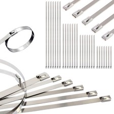 10 X STRONG STAINLESS STEEL MARINE GRADE METAL CABLE TIES ZIP TIE WRAPS EXHAUST