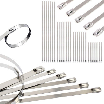 10 X STARKE EDELSTAHL MARINEQUALITÄT METALL KABELBINDER ZIP TIE WRAPS AUSPUFF