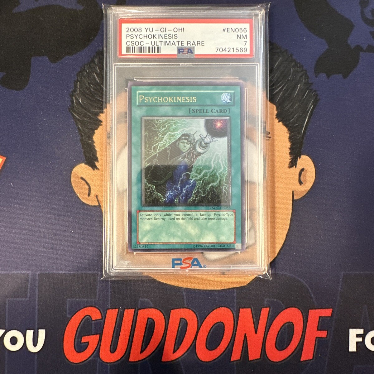 PSA 7 NEAR MINT 2008 YU-GI-Oh! CSOC PSYCHOKINESIS EN056 Ultimate