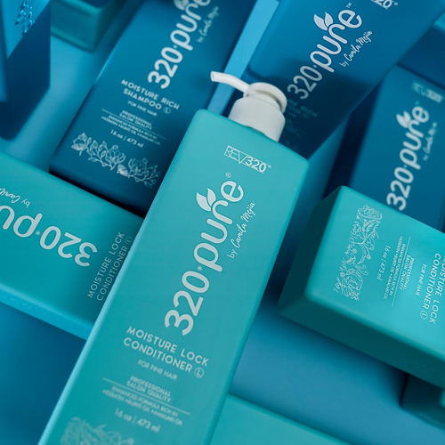 320Pure Moisture Lock Balsamo per Capelli Fine, Cheratina e Olio di Argan Idratante - Foto 8 di 12