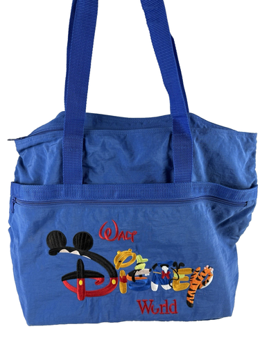 Walt Disney World Tote Carry All Bag Embroidered Mickey Winnie The Pooh 50x35cm - Picture 4 of 11