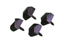 Antique Black Door Studs Iron Screw In Traditional Style Ornate 19mm x4 Pack