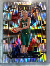 Lauren Jackson 2024 Panini WNBA Select Silver Flash Prizm Card-#89 Storm