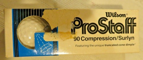 Vintage Sleeve of 3 Wilson ProStaff Golf Balls - # 3's - White - Picture 3 of 7