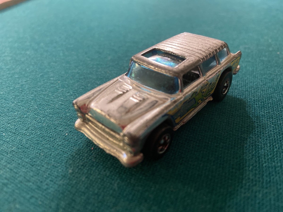Vintage 1969 Hot Wheels Chrome Alive 55 Chevy Nomad Red