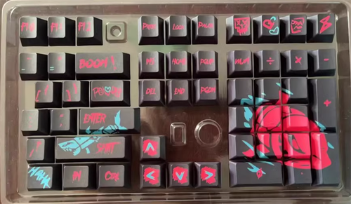 LoL League of Legends Jinx Keycaps 123 key PBT Cherry For Cherry MX Xmas Gift - Picture 12 of 15