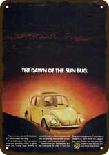 1974 VOLKSWAGEN SUN BUG VW BEETLE Car Vintage Look DECORATIVE REPLICA METAL SIGN