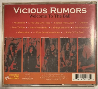 Vicious Rumors - Welcome to the Ball CD 2005 Wounded Bird – WOU