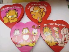 VTG, Rare/HTF Garfield  Friends Complete Set, 4 Valentines, 10" Boxes