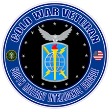 Cold War Veteran 500th Military Intelligence Brigade Bumper Sticker Decal 5"